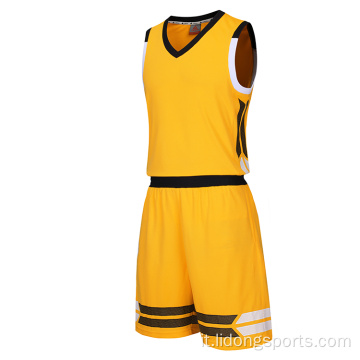 Sublimation Uniforme da basket maschile Top senza maniche